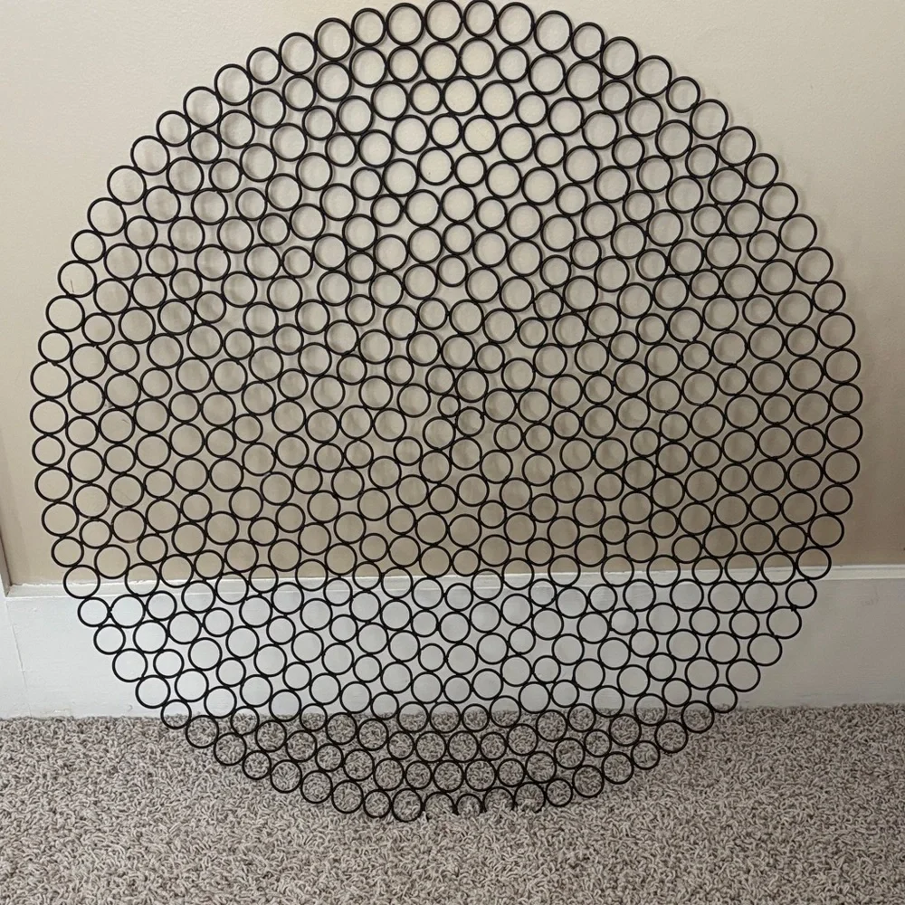Pier 1 Black Metal Circular Wall Decor or Shallow Bowl